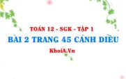 Bài 2 trang 45 Toán 12 tập 1 Cánh Diều